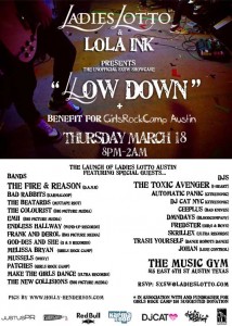 LADDIES LOTTO SHOWCASE MARCH 18 @ THE MUSIC GYM